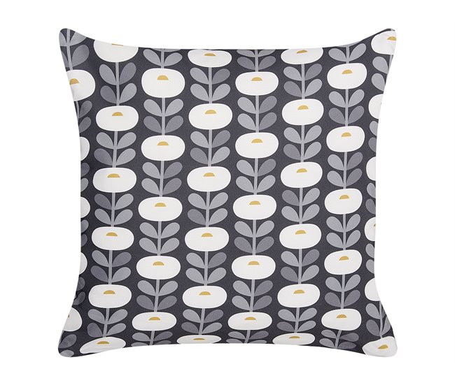 Conforama Conjunto De 2 Cojines De Jardín Motivo Geométrico 45 X 45 Cm Gris VALSORDA