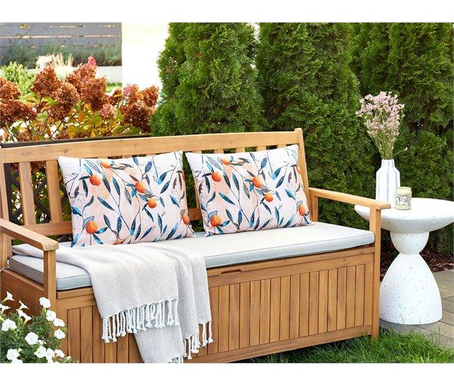 Conforama Conjunto De 2 Cojines De Jardín Motivo Hojas 40 X 60 Cm Multicolor PIALPETTA