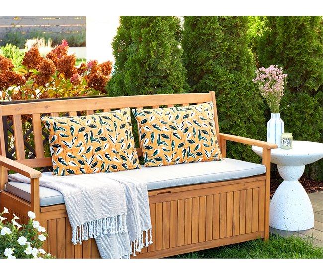 Conforama Conjunto De 2 Cojines De Jardín Motivo Hojas 40 X 60 Cm Multicolor TAGGIA