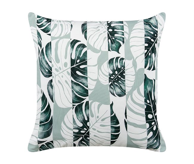 Conforama Conjunto De 2 Cojines De Jardín Motivo Hojas 45 X 45 Cm Verde TERMINI