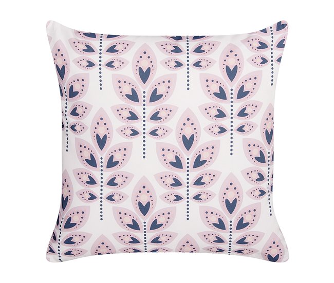 Conforama Conjunto De 2 Cojines De Jardín Motivo Hojas 45 X 45 Cm Beige TORRETTA