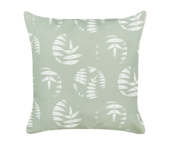 Conforama Conjunto De 2 Cojines De Jardín Motivo Hojas 45 X 45 Cm Verde ALASSIO