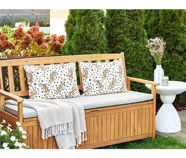 Conforama Conjunto De 2 Cojines De Jardín Motivo Tigres 40 X 60 Cm Multicolor ARENZANO
