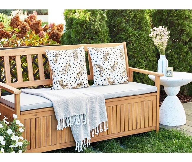 Conforama Conjunto De 2 Cojines De Jardín Motivo Tigres 45 X 45 Cm Multicolor ARENZANO