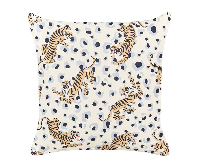 Conforama Conjunto De 2 Cojines De Jardín Motivo Tigres 45 X 45 Cm Multicolor ARENZANO
