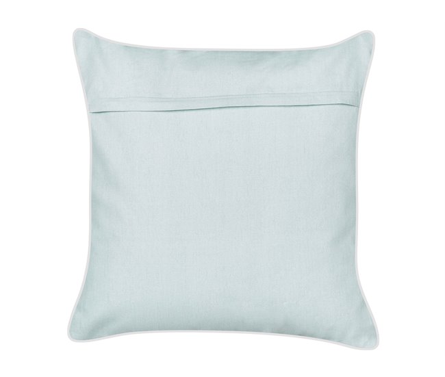 Conforama Conjunto De 2 Cojines De Terciopelo Azul Motivo Estrellas De Mar 45 X 45 Cm CERAMIUM