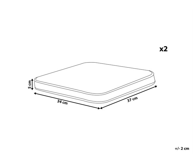 Conforama Conjunto De 2 Cojines Para Silla De Jardín Amarillo 37 X 34 Cm TERNI