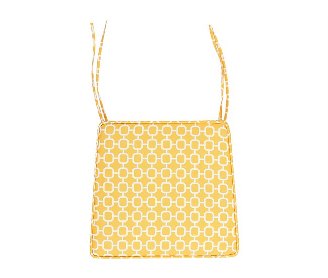 Conforama Conjunto De 2 Cojines Para Silla De Jardín Amarillo 37 X 34 Cm TERNI