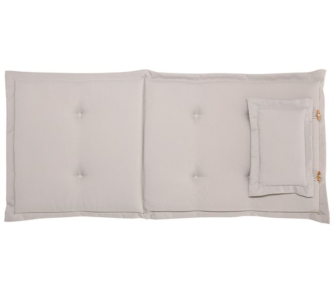 Conforama Conjunto De 2 Cojines Para Silla De Jardín Gris Pardo MAUI
