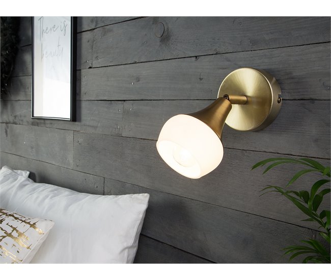 Conforama Conjunto De 2 Lámparas De Pared De Metal Dorado ANTLER