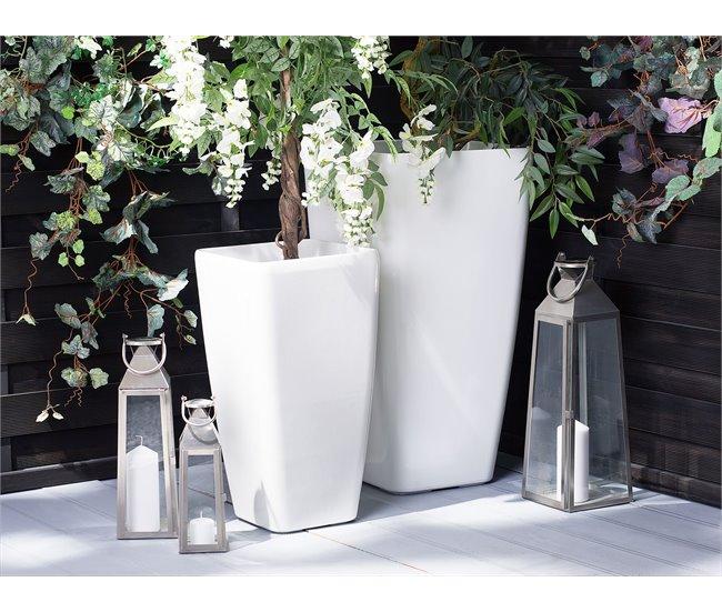 Conforama Conjunto De 2 Macetas Blancas 30 X 30 X 57 Cm MODI