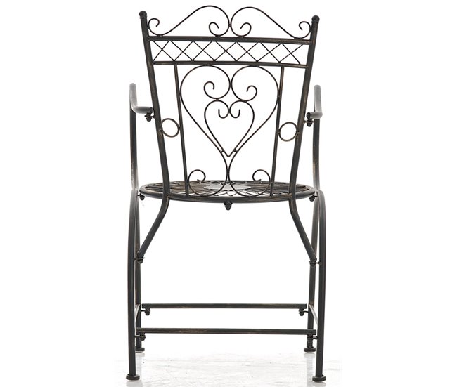 Conforama Conjunto De 2 Sillas De Jardín Balcon Estilo Rústico Bronce Metal M10_001204