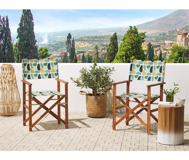 Conforama Conjunto De 2 Telas De Poliéster Blanco/naranja/verde Para Silla De Jardín CINE