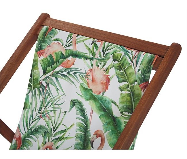 Conforama Conjunto De 2 Telas De Poliéster Verde/blanco/rosa Para Tumbona De Jardín ANZIO/AVELLINO