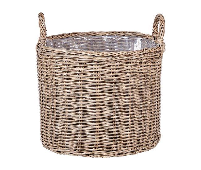 Conforama Conjunto De 3 Cestas Para Plantas De Ratán Marrón PENDULA