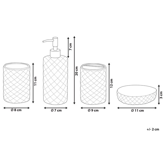 Conforama Conjunto De 4 Accesorios De Baño De Vidrio Transparente/plateado TAPIA