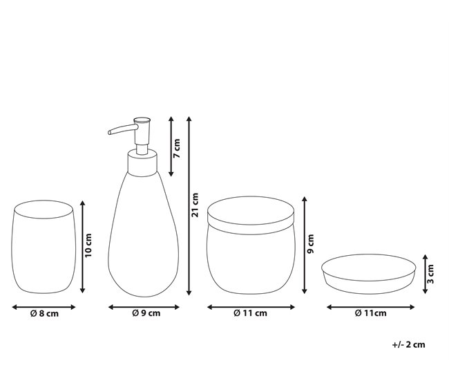 Conforama Conjunto De 4 Accesorios De Baño De Vidrio Transparente/plateado SONORA