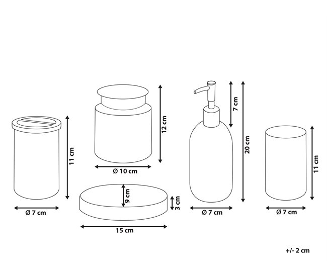 Conforama Conjunto De 5 Accesorios De Baño De Vidrio Verde Menta/plateado AMARGA
