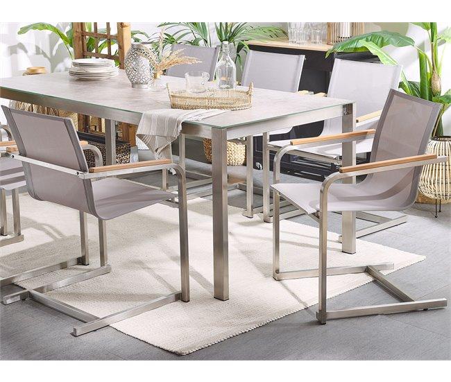 Conforama Conjunto De 6 Sillas De Jardín Beige COSOLETO