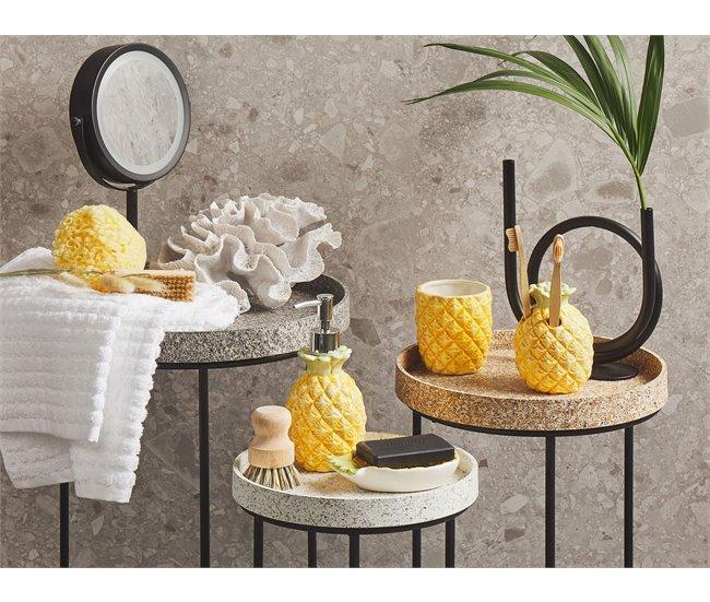 Conforama Conjunto De Accesorios De Baño De Cerámica Amarillo/verde MAICAO