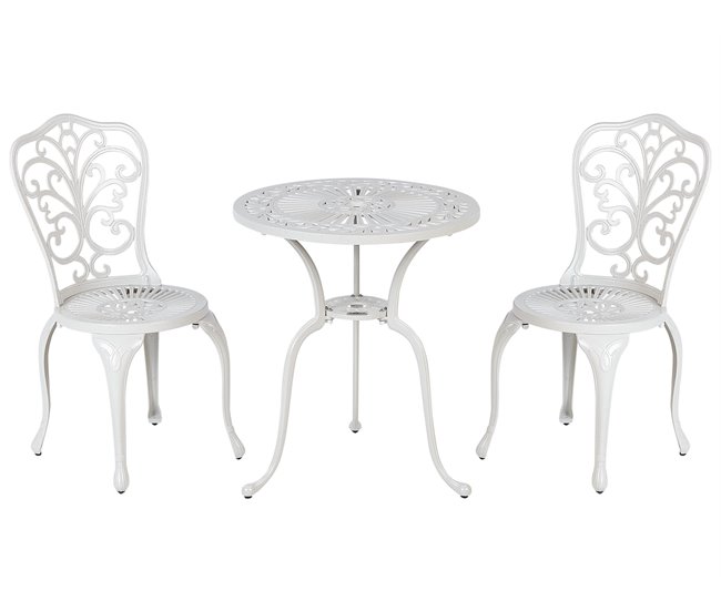 Conforama Conjunto de balcón Blanco Blanco crema TRIORA/DASCIO