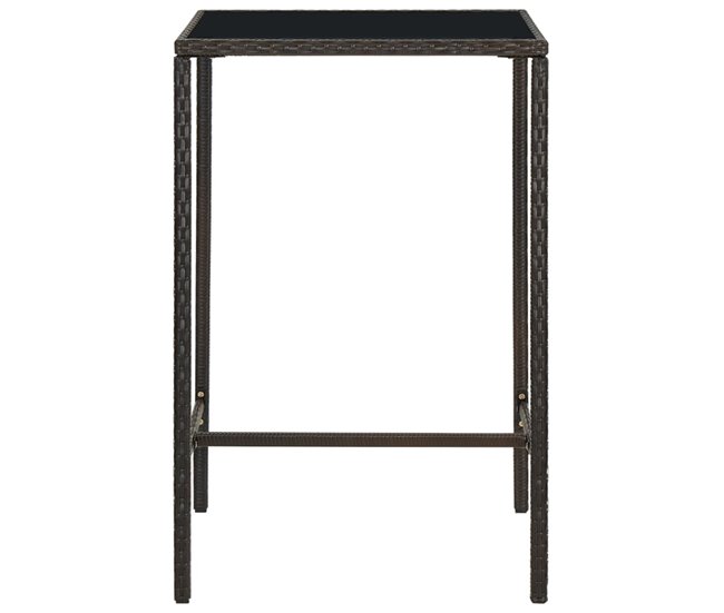 Conforama Conjunto De Bar Para Jardín 3 Piezas Ratán Sintético Marrón