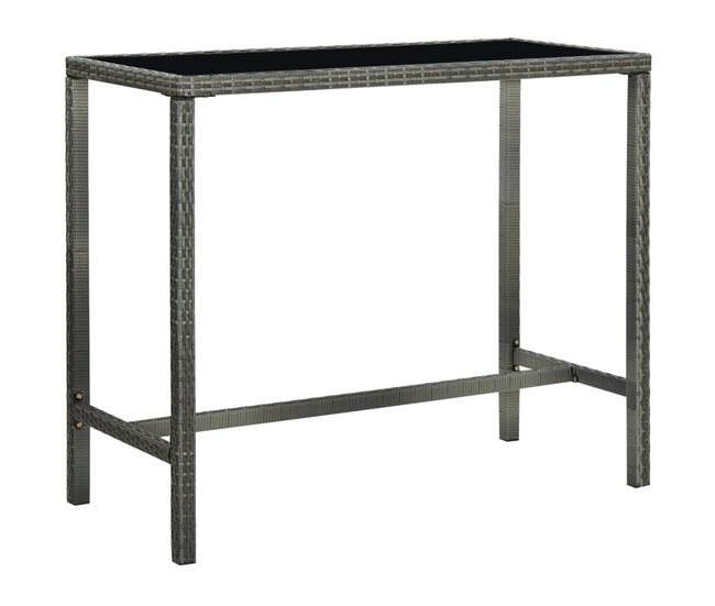 Conforama Conjunto De Bar Para Jardín 5 Piezas Ratán Sintético Gris