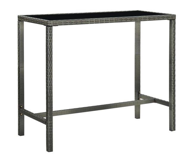 Conforama Conjunto De Bar Para Jardín 7 Piezas Ratán Sintético Gris