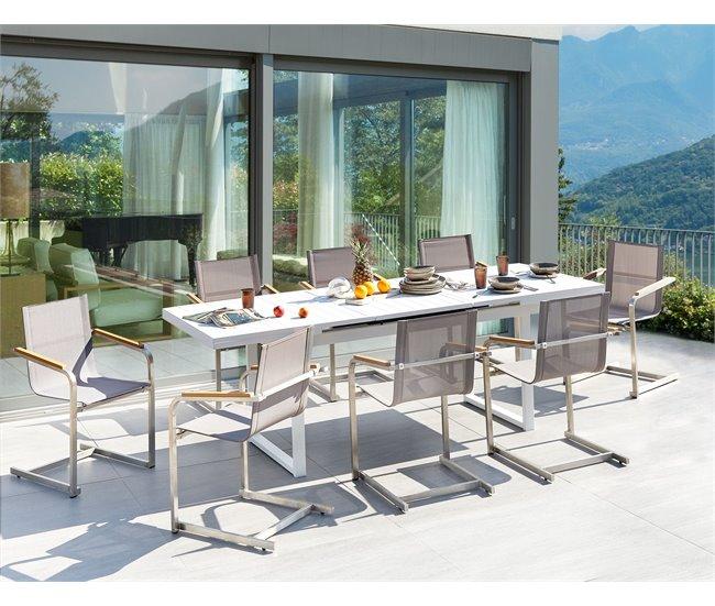 Conforama Conjunto De Comedor Acero Beige VALCANETTO/COSOLETO