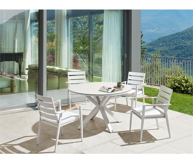 Conforama Conjunto De Comedor Blanco MALETTO / TAVIANO