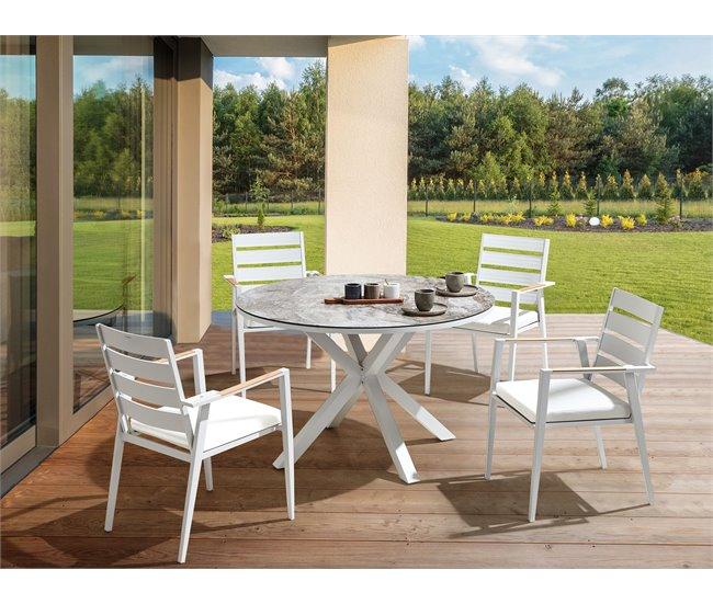 Conforama Conjunto De Comedor Blanco MALETTO / TAVIANO
