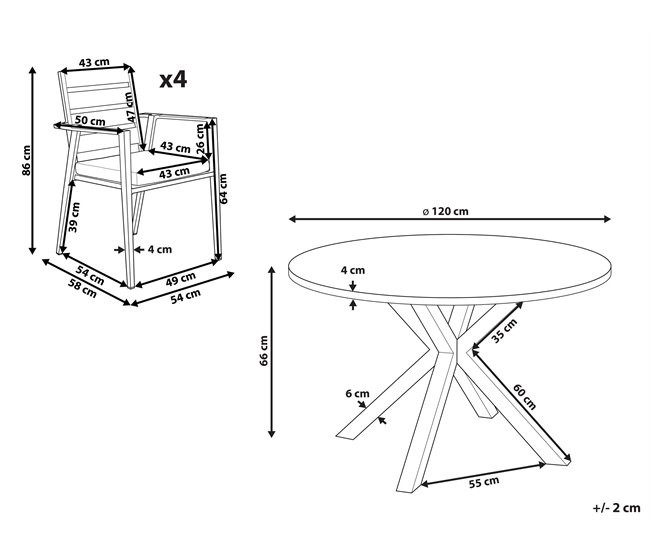 Conforama Conjunto De Comedor Blanco MALETTO / TAVIANO