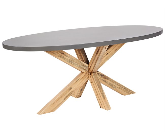 Conforama Conjunto De Comedor Cemento Beige ORISTANO
