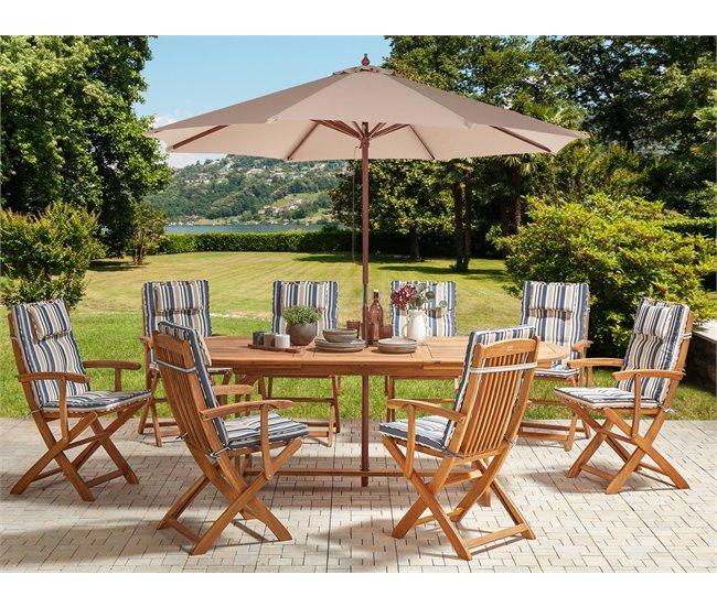 Conforama Conjunto De Comedor Madera Maciza Multicolor MAUI II