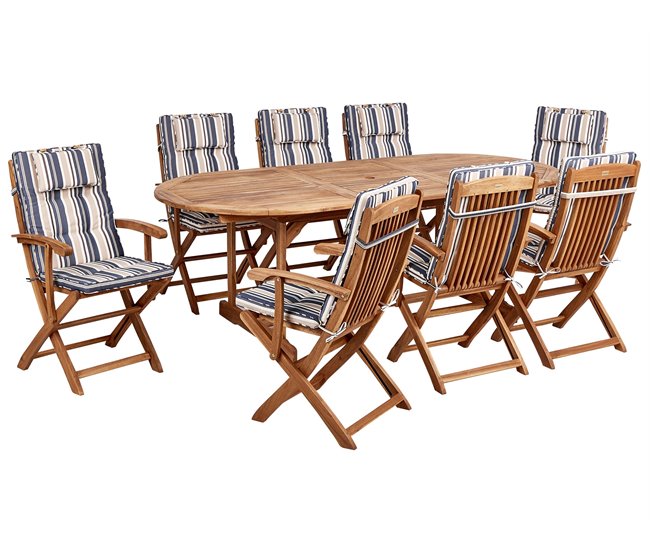 Conforama Conjunto De Comedor Madera Maciza Multicolor MAUI II