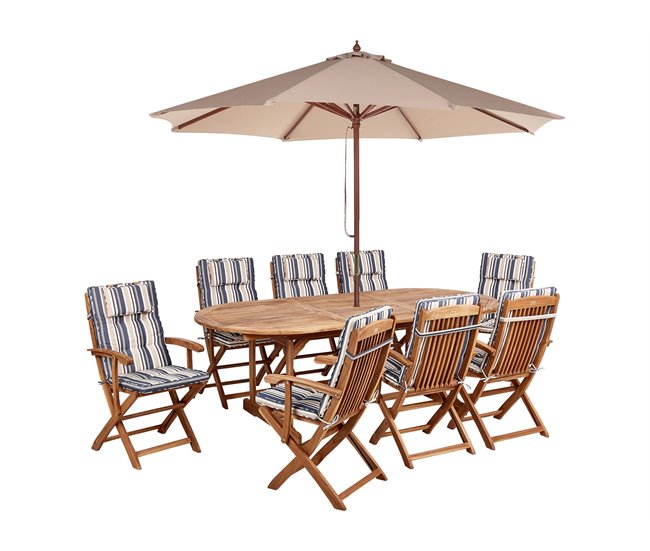 Conforama Conjunto de comedor Madera maciza Multicolor MAUI II
