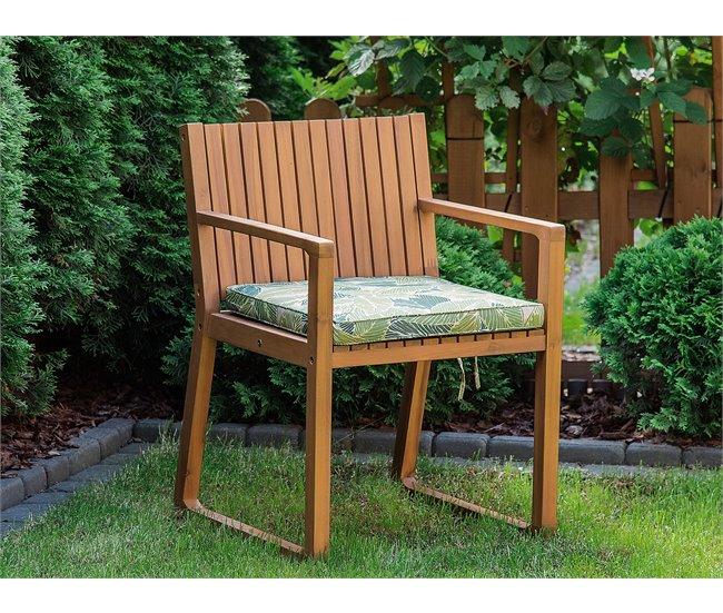 Conforama Conjunto De Comedor Madera Maciza Verde SASSARI