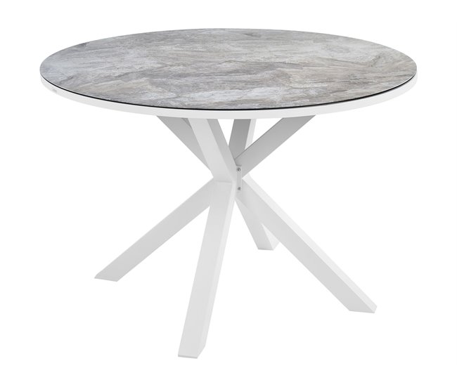 Conforama Conjunto De Comedor Metal Blanco MALETTO / BUSSETO