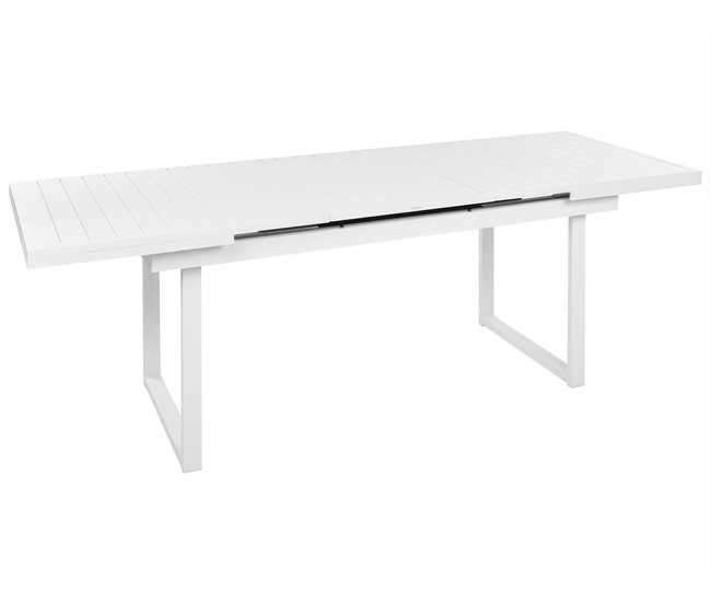 Conforama Conjunto De Jardín 8 Plazas De Aluminio Blanco VALCANETTO/TAVIANO