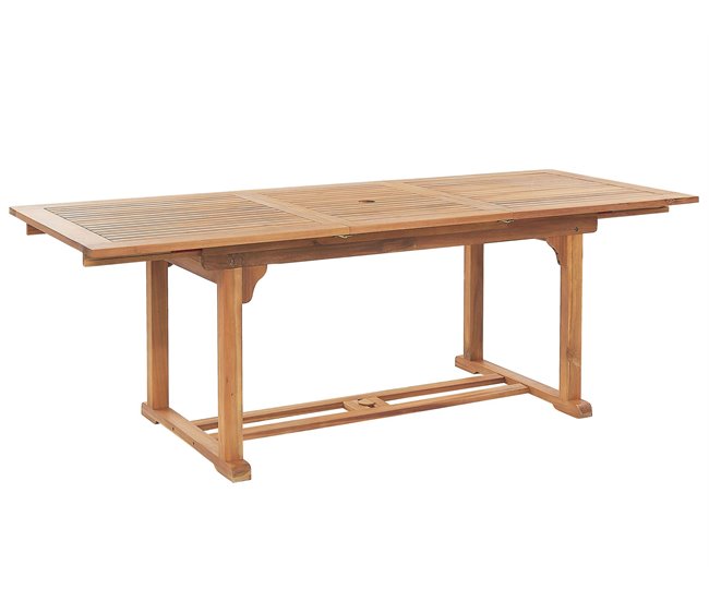 Conforama Conjunto De Jardín De Madera De Acacia Con 6 Sillas Y Cojines Terracota JAVA