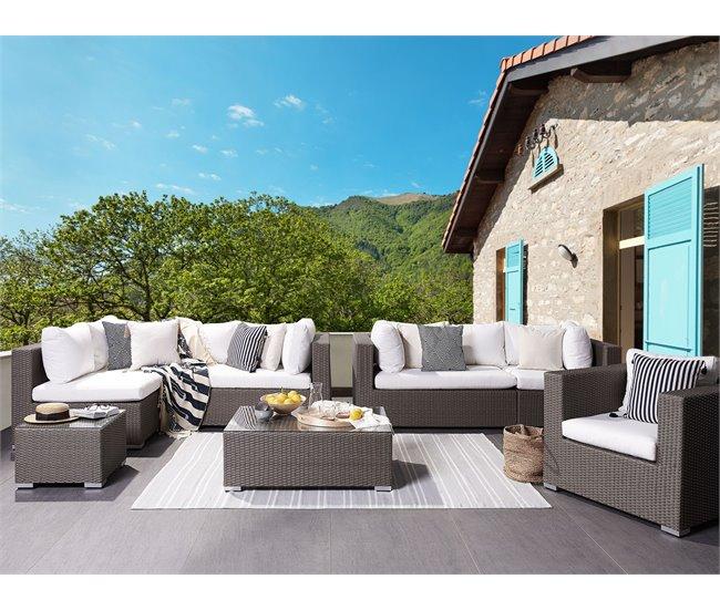 Conforama Conjunto De Jardín De Ratán Gris Pardo MAESTRO II