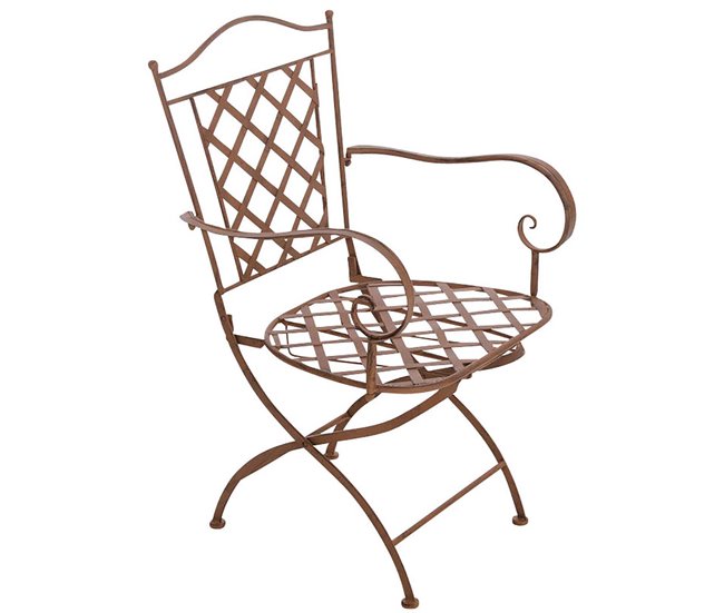 Conforama Conjunto De Jardín Payo Metal Marrón Antiguo 51X56X93 Cm