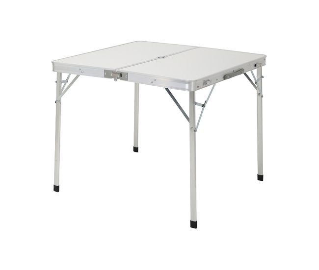 Conforama Conjunto De Jardín Plegable Mesa Rectangular Y 4 Sillas Camping Blanco/Gris 7house