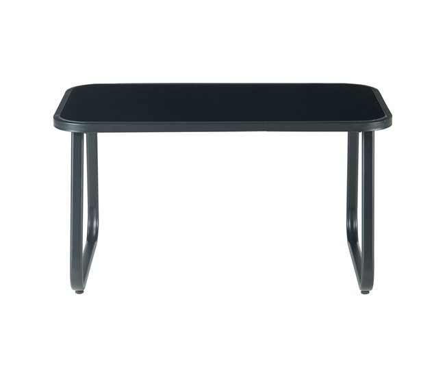 Conforama Conjunto De Muebles De Jardin Anzi 4 Piezas Acero/cristal - Negro [casa.pro]