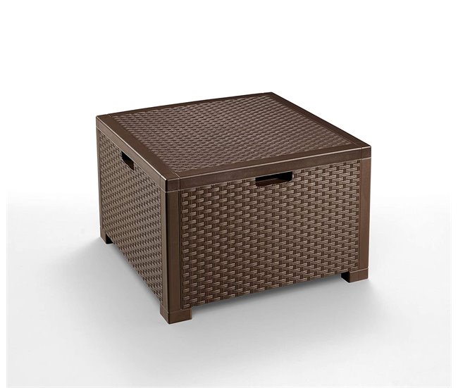 Conforama Conjunto De Salón Exterior Dkrajn Conjunto De Jardín Con Cojines Conjunto De Salón Interior Efecto Ratán 100% Made In Italy Marrón