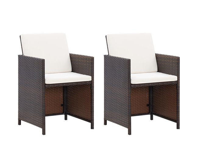 Conforama Conjunto De Silla De Jardin Y Taburete 4 Piezas Ratán PE Negro