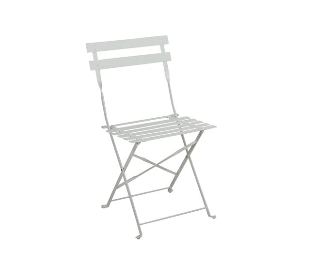 Conforama Conjunto De Terraza Plegable Metálico De 2 Sillas Y Mesa Cuadrada Bistreau Blanco Thinia Home