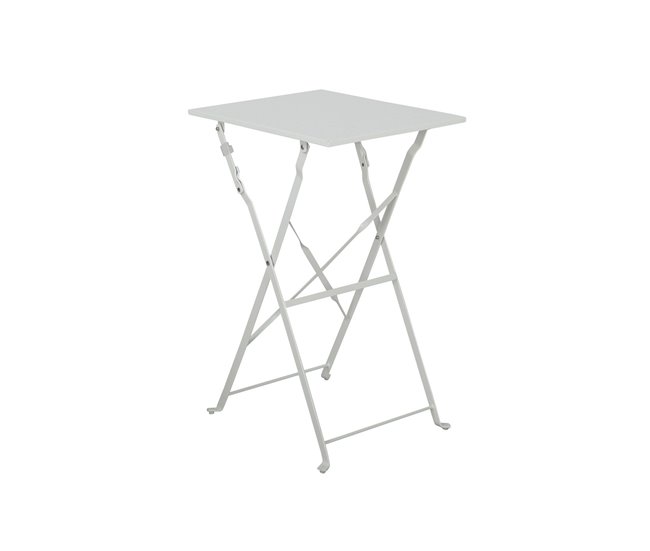 Conforama Conjunto De Terraza Plegable Metálico De 2 Sillas Y Mesa Cuadrada Bistreau Blanco Thinia Home