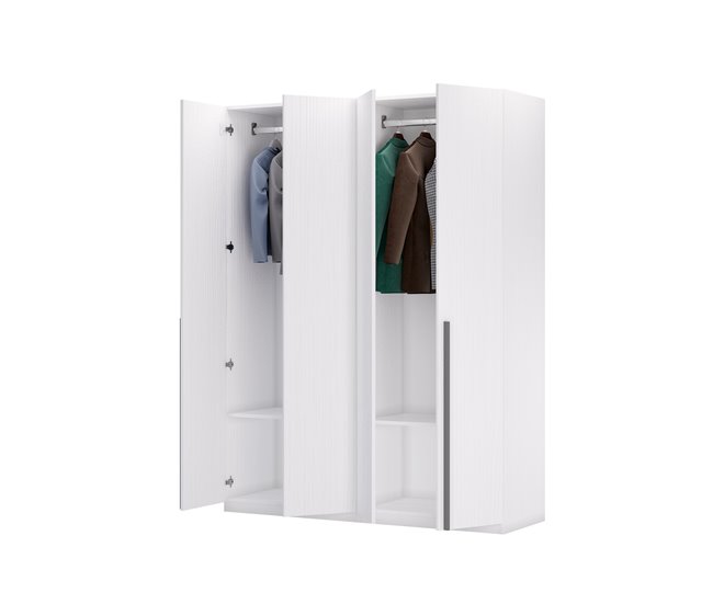 Conforama Conjunto Dormitorio Completo MILAN Fresno Blanco