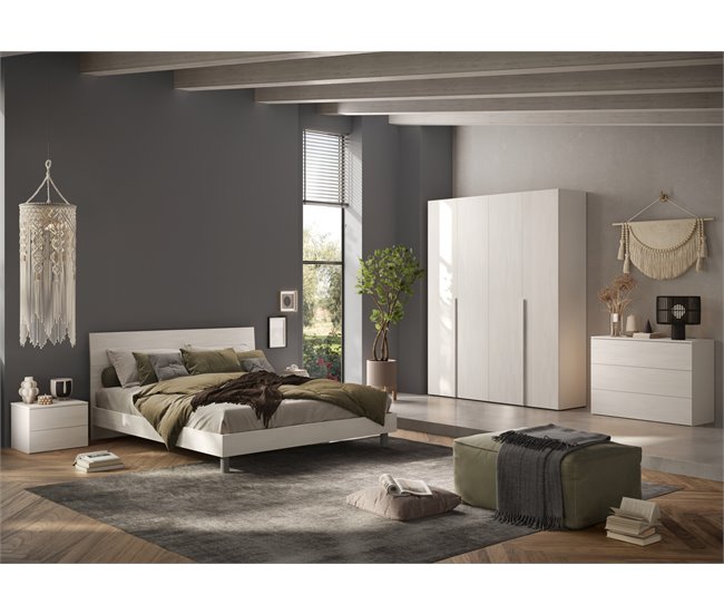Conforama Conjunto dormitorio completo NAPOLI color blanco